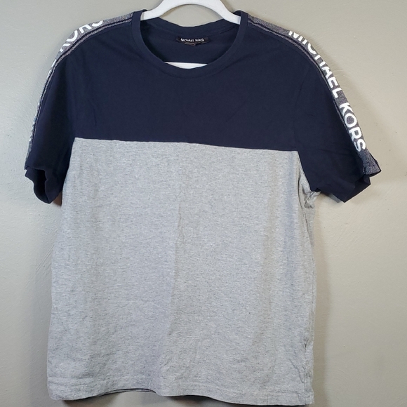 Michael Kors Other - Michael Kors Mens Blue & Gray, Short Sleeve Shirt. Size Large